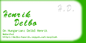 henrik delbo business card